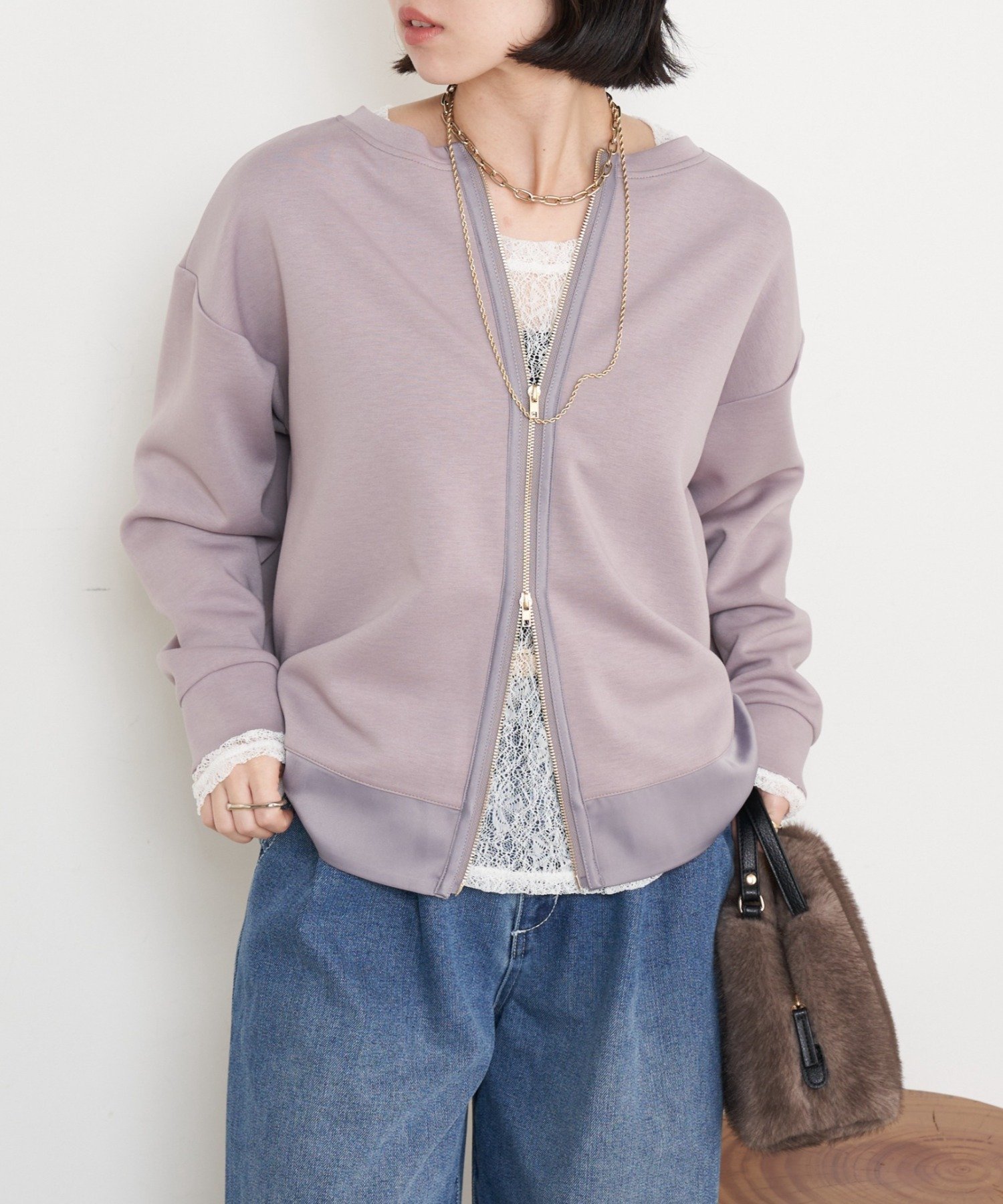 【ジェナ エスパス メルヴェイユ/Jena espace merveilleux】のWファスナーダンボールプルオーバー インテリア・キッズ・メンズ・レディースファッション・服の通販 founy(ファニー) ファッション Fashion レディースファッション Fashion for Women トップス・カットソー Cut & Sew Tops カジュアルプルオーバー・ニットトップス Pullovers & Knit Tops / Casual Pullovers インナー Innerwear カットソー Cut and Sewn Top ジップ Zip, Zipper スマート Smart, Elegant 再入荷 Restock / Back in Stock おすすめ Recommended / Our Picks パープル|ID: prp329100004802041 ipo3291000000034840182