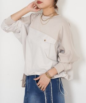 【ジェナ エスパス メルヴェイユ/Jena espace merveilleux】の【1枚で様になる/ラクチン綺麗】フハク切替ダンボールカットソー 人気、トレンドファッション・服の通販 founy(ファニー) ファッション Fashion レディースファッション Fashion for Women トップス・カットソー Cut & Sew Tops カットソー・ベーシックTシャツ Cut-and-Sewn Tops / Stretch Tees & Basics 切替 Switching, Contrast Panel スマート Smart, Elegant ドローコード Drawcord, Drawstring Cord 再入荷 Restock / Back in Stock おすすめ Recommended / Our Picks エレガント 上品 Elegant |ID:prp329100004802042