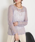 【ジェナ エスパス メルヴェイユ/Jena espace merveilleux】の【レイヤードで映える一枚】レースシアーカットソー パープル|ID: prp329100004802045 ipo3291000000034840197