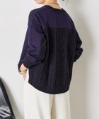 【ジェナ エスパス メルヴェイユ/Jena espace merveilleux】の【一枚で映える】ケーブルドッキングプルオーバー ネイビー|ID: prp329100004802051 ipo3291000000034840223