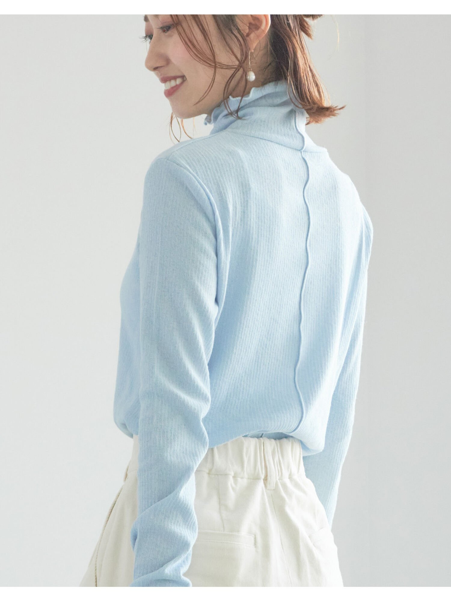 【テチチ/Te chichi】の【宮本茉由着用】カラータートルインナー インテリア・キッズ・メンズ・レディースファッション・服の通販 founy(ファニー) ファッションモデル・俳優・女優 Models 女性 Women 宮本茉由 MIyamoto Mayu ファッション Fashion レディースファッション Fashion for Women インナー Innerwear ストライプ Stripe, Striped Pattern タートル Turtleneck, Turtle Collar フィット Fit, Slim Fit ベーシック Basic, Essential ロング Long, Long-Length 無地 Plain, Solid Color サックスブルー|ID: prp329100004802053 ipo3291000000034840239