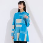 【リリアンビューティ/Liliane Burty】の【M~4L】両面起毛チェックTシャツ 人気、トレンドファッション・服の通販 founy(ファニー) ファッション Fashion レディースファッション Fashion for Women トップス・カットソー Cut & Sew Tops シャツ・ブラウス・オフィスカジュアル Elegant Blouses & Button-Ups ロングTシャツ・Tシャツ Longline T-Shirts & Tees インナー Innerwear ウォーム Warm Fabric ジャカード／ジャガード Jacquard, Woven Pattern チェック Check, Plaid, Tartan チュニック Tunic, Long Top 定番 Standard, Basic Item 人気 Popular, Best Seller 長袖 Long Sleeve, Full Sleeve ハイネック High Neck, Mock Neck ベーシック Basic, Essential ポケット Pocket, Pocket Detail ロング Long, Long-Length 冬 Winter / This Winter おすすめ Recommended / Our Picks thumbnail ブルー|ID: prp329100004802058 ipo3291000000034840271