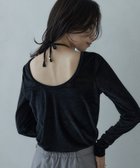 【インディヴィ/INDIVI】のバックカットアウトベロアカットソー ブラック|ID: prp329100004802075 ipo3291000000034840459