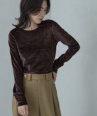 【インディヴィ/INDIVI】のバックカットアウトベロアカットソー ブラウン|ID: prp329100004802075 ipo3291000000034840460