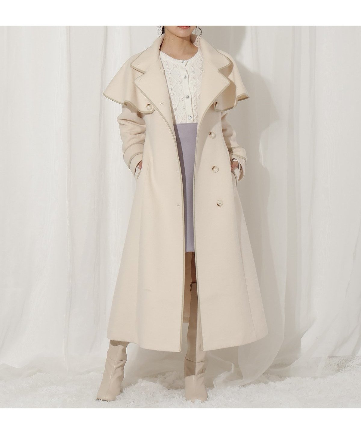 【ウィルセレクション/WILLSELECTION】の配色ケープコート 人気、トレンドファッション・服の通販 founy(ファニー) ファッション Fashion レディースファッション Fashion for Women アウター Coat / Outerwear Collection コート・ロングコート・ピーコート Long Coats, Peacoats & More スタンド Stand Collar, Upright Stand チェスターコート Chester Coat, Long Coat フレア Flare, Flared ロング Long, Long-Length other-1|ID: prp329100004802102 ipo3291000000034840617