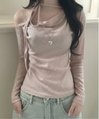 【チェルカ/CERCA】のNia/Nia(ニア)/チョーカーリボン ドットワンショルダー長袖 人気、トレンドファッション・服の通販 founy(ファニー) ファッション Fashion レディースファッション Fashion for Women トップス・カットソー Cut & Sew Tops 長袖 Long Sleeve, Full Sleeve thumbnail ピンク|ID: prp329100004802128 ipo3291000000034840752