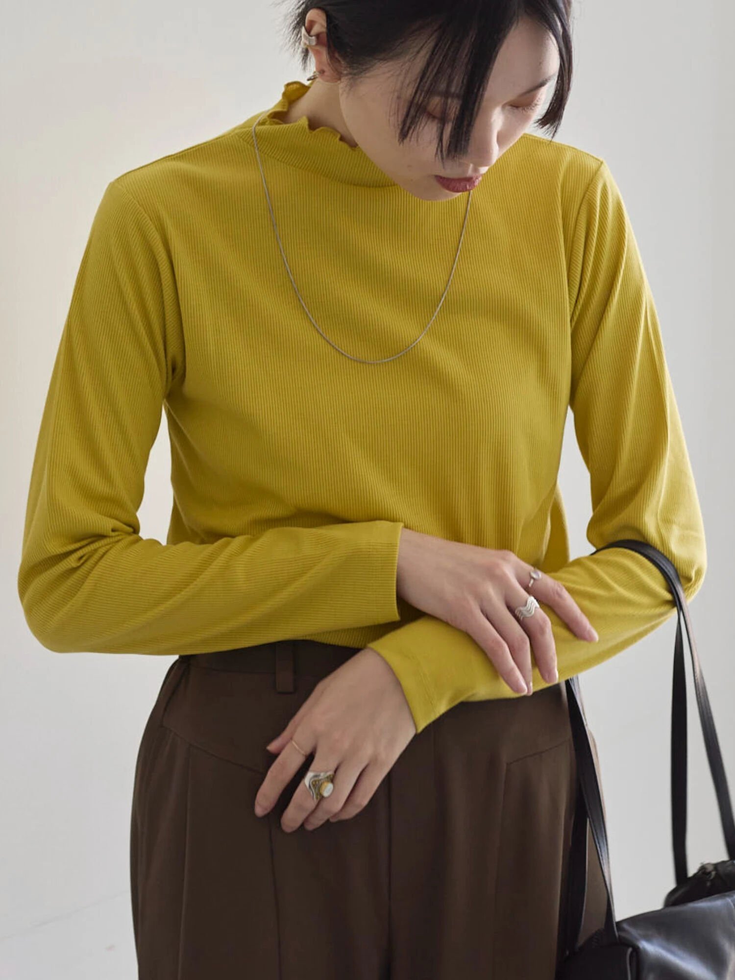 【サマンサモスモス/Samansa Mos2】の【吸湿発熱】リブフリル衿PO インテリア・キッズ・メンズ・レディースファッション・服の通販 founy(ファニー) ファッション Fashion レディースファッション Fashion for Women おすすめ Recommended / Our Picks インナー Innerwear カーディガン Cardigan, Knitwear シンプル Simple, Minimal ジャケット Jacket, Outerwear デニム Denim, Jeans Material フリル Frill, Ruffle エレガント 上品 Elegant イエロー|ID: prp329100004802147 ipo3291000000034840860