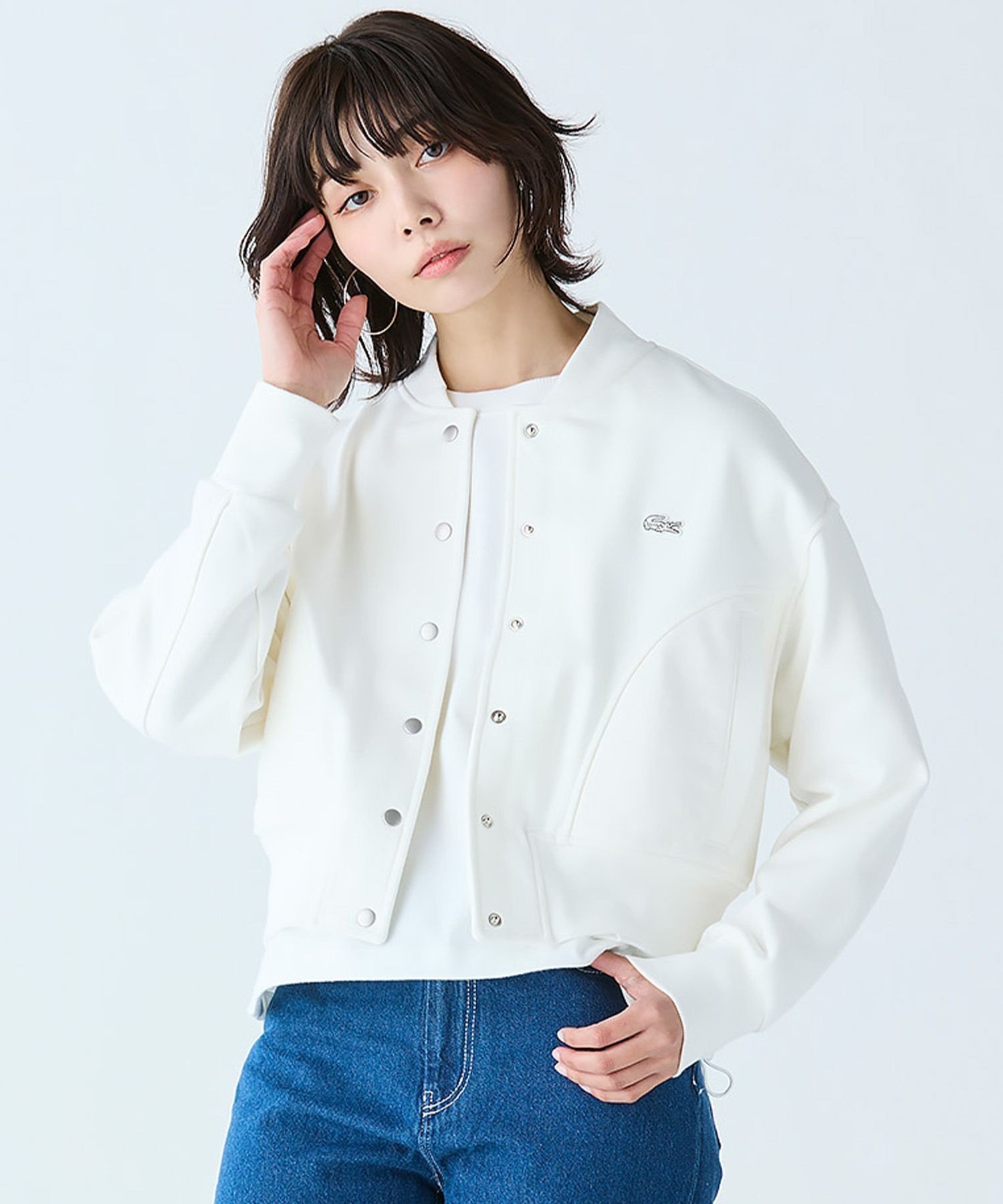 【ラコステ/LACOSTE】の裏パイルスウェット MA-1ブルゾン インテリア・キッズ・メンズ・レディースファッション・服の通販 founy(ファニー) ファッション Fashion レディースファッション Fashion for Women アウター Coat / Outerwear Collection ブルゾンジャケット・スポーティアウター Blouson Jackets MA-1ジャケット MA-1 Bomber Jackets / Flight Jackets トップス・カットソー Cut & Sew Tops レディースパーカー・カジュアルフーディー Casual Hoodies & Sweatshirts スウェット・クルーネックトップス Sweatshirts & Crewnecks / Relaxed Fit Sweat Tops ショート Short, Short Length スウェット / スエット Sweatshirt, Sweatwear トレンド Trend, Trending Now ブルゾン Blouson, Bomber Jacket マニッシュ Mannish, Boyish ワイド Wide, Wide Fit 春 Spring ホワイト|ID: prp329100004802154 ipo3291000000034840899