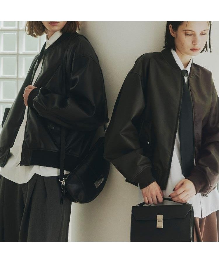 【ティーケー タケオキクチ/tk TAKEO KIKUCHI】のシンセティックレザー MA-1 人気、トレンドファッション・服の通販 founy(ファニー) ファッション Fashion レディースファッション Fashion for Women アウター Coat / Outerwear Collection MA-1ジャケット MA-1 Bomber Jackets / Flight Jackets ヴィンテージ Vintage Style コンパクト Compact, Small Size スマート Smart, Elegant トレンド Trend, Trending Now ドロップ Drop Shoulder, Dropped Style ポケット Pocket, Pocket Detail リアル Real, Realistic 再入荷 Restock / Back in Stock other-1|ID: prp329100004802156 ipo3291000000034840905