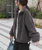 【アーバンリサーチ ドアーズ/URBAN RESEARCH DOORS】のZIPボアブルゾン チャコールグレー|ID: prp329100004802195 ipo3291000000035008702