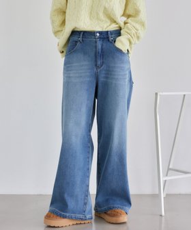 【バンヤードストーム/BARNYARDSTORM】の裏起毛ワイドデニムパンツ【WEB限定サイズL】 人気、トレンドファッション・服の通販 founy(ファニー) ファッション Fashion レディースファッション Fashion for Women パンツ Pants & Trousers デニムパンツ・ジーンズ・美脚デニム Denim Jeans & Pants インディゴ Indigo Denim スウェット / スエット Sweatshirt, Sweatwear ストレッチ Stretch, Stretchy Fabric スニーカー Sneakers, Trainers タイツ Tights, Legwear デニム Denim, Jeans Material バランス Balance, Style Balance ベロア Velour, Soft Velvet ベーシック Basic, Essential ボンディング Bonding, Bonded Fabric リラックス Relax, Relaxed Fit ワイド Wide, Wide Fit 冬 Winter / This Winter 定番 Standard, Basic Item A/W・秋冬 Autumn/Winter 防寒 Cold Protection, Winter-Ready |ID:prp329100004802198