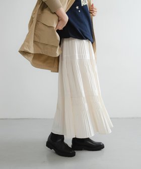 【アーバンリサーチ/URBAN RESEARCH】のプリーツティアードスカート 人気、トレンドファッション・服の通販 founy(ファニー) ファッション Fashion レディースファッション Fashion for Women スカート Skirts ティアードスカート Tiered Skirts 2025年 2025 2025-2026秋冬・A/W Autumn/Winter 2025–26 AW25–26 冬 Winter / This Winter スウェット / スエット Sweatshirt, Sweatwear ティアード Tiered, Tiered Style ティアードスカート Tiered Skirt, Flounced Skirt プリーツ Pleats, Pleated リラックス Relax, Relaxed Fit エレガント 上品 Elegant A/W・秋冬 Autumn/Winter |ID:prp329100004802222