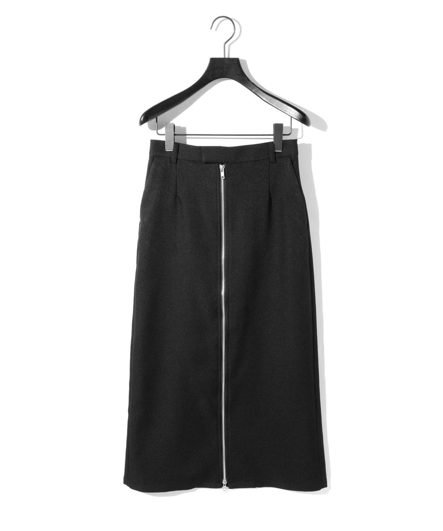 【マーコート/MARcourt】のMIDIUMISOLID for Ladies フロントジップスカート インテリア・キッズ・メンズ・レディースファッション・服の通販 founy(ファニー) ファッション Fashion レディースファッション Fashion for Women スカート Skirts スタンダード Standard, Basic スリット Slit, Slit Detail フロント Front, Front Design ポケット Pocket, Pocket Detail メランジ Melange, Mixed Yarn ロング Long, Long-Length 無地 Plain, Solid Color ブラック|ID: prp329100004802232 ipo3291000000034841412