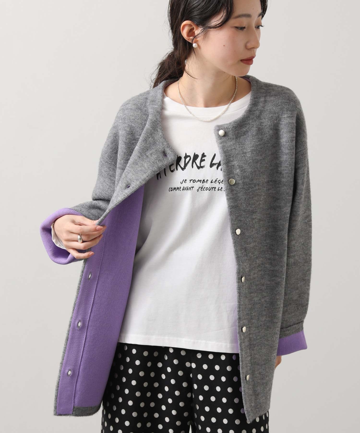 【グレディブリリアン/Gready Brilliant】のGready Brilliant/2_ダブルフェイスKTコート インテリア・キッズ・メンズ・レディースファッション・服の通販 founy(ファニー) ファッション Fashion レディースファッション Fashion for Women アウター Coat / Outerwear Collection コート・ロングコート・ピーコート Long Coats, Peacoats & More カーディガン Cardigan, Knitwear ダブル Double, Double-Breasted フェイス Face, Facial Design GRY|ID: prp329100004802280 ipo3291000000034841715