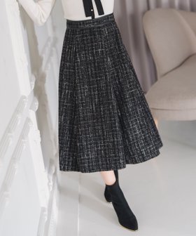 【ミッシュマッシュ/MISCH MASCH】のMM547214 ツイードAラインスカート 人気、トレンドファッション・服の通販 founy(ファニー) ファッション Fashion レディースファッション Fashion for Women スカート Skirts Aライン・フレアスカート A-Line & Flared Skirts ツイード Twill, Twill Weave フェミニン Feminine, Girly ロング Long, Long-Length エレガント 上品 Elegant 冬 Winter / This Winter |ID:prp329100004802287