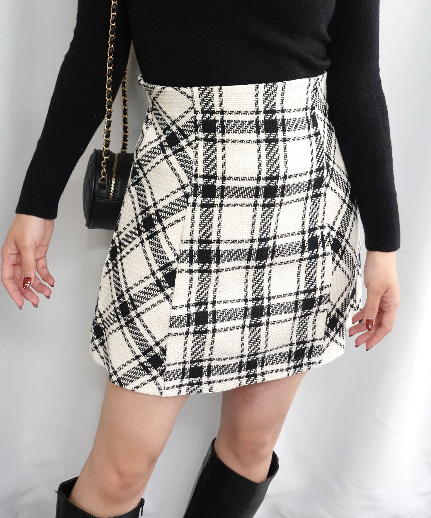 【コーナーズ/CORNERS】のツイードチェックミニスカート インテリア・キッズ・メンズ・レディースファッション・服の通販 founy(ファニー) ファッション Fashion レディースファッション Fashion for Women スカート Skirts ミニスカート Mini Skirts クラシック Classic, Timeless Style シンプル Simple, Minimal チェック Check, Plaid, Tartan ツイード Twill, Twill Weave トレンド Trend, Trending Now フォーマル Formal, Dressy ミニスカート Mini Skirt, Short Skirt オフホワイト|ID: prp329100004802307 ipo3291000000034841922
