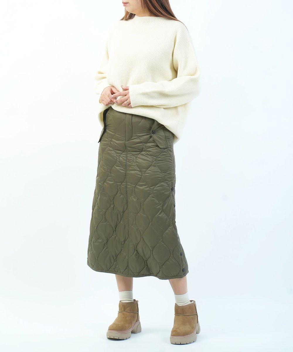 【ブルーコムブルー/BLEU COMME BLEU】のタイオン ミリタリー ダウンスカート ソフトシェル インテリア・キッズ・メンズ・レディースファッション・服の通販 founy(ファニー) ファッション Fashion レディースファッション Fashion for Women スカート Skirts 軽量 Lightweight, Ultra Light スリット Slit, Slit Detail ダウン Down, Puffer 人気 Popular, Best Seller フラップ Flap, Flap Pocket ポケット Pocket, Pocket Detail ミリタリー Military, Army Style レギンス Leggings, Stretch Pants ロング Long, Long-Length 冬 Winter / This Winter 旅行 Travel DOLV|ID: prp329100004802317 ipo3291000000034841969