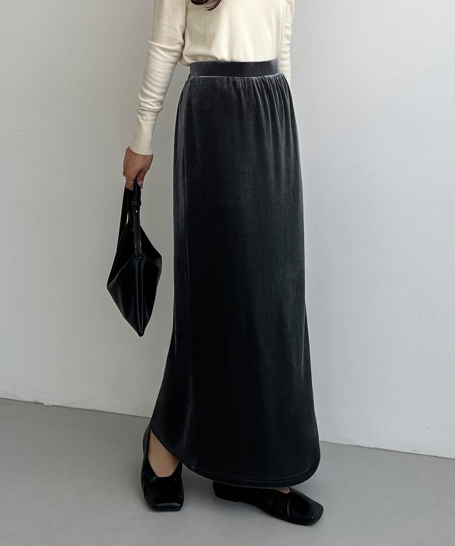 【ジュノア/JUNOAH】のcallautia Iラインスカート インテリア・キッズ・メンズ・レディースファッション・服の通販 founy(ファニー) ファッション Fashion レディースファッション Fashion for Women スカート Skirts ダークグレー|ID: prp329100004802357 ipo3291000000034842306