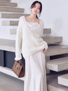 【スナイデル/SNIDEL】 キーネックニットセットキャミワンピース人気、トレンドファッション・服の通販 founy(ファニー) ファッション Fashion レディースファッション Fashion for Women ワンピース Dresses キャミソールワンピース Camisole Dresses エレガント 上品 Elegant キャミワンピース Cami Dress, Slip Dress 今季 This Season, Current Season サテン Satin, Glossy Fabric ストレート Straight, Straight Cut スマート Smart, Elegant ドレープ Drape, Draping Fabric フロント Front, Front Design ラップ Wrap, Wrap Design ルーズ Loose, Oversized おすすめ Recommended / Our Picks |ID:prp329100004802408