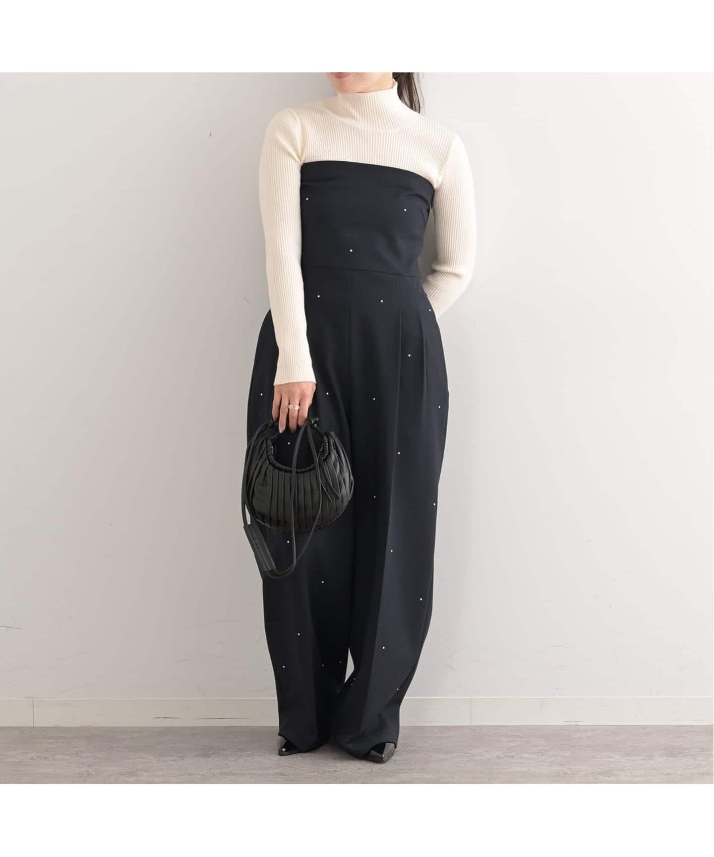 【ユーバイ スピック&スパン/U by Spick&Span】のベアオールインワン インテリア・キッズ・メンズ・レディースファッション・服の通販 founy(ファニー) ファッション Fashion レディースファッション Fashion for Women ワンピース Dresses オールインワン・ワンピース Dresses and Jumpsuits 2025年 2025 2025-2026秋冬・A/W Autumn/Winter 2025–26 AW25–26 コンパクト Compact, Small Size シンプル Simple, Minimal ジャケット Jacket, Outerwear タートル Turtleneck, Turtle Collar ドット Polka Dot, Dot Pattern バランス Balance, Style Balance パール Pearl, Pearl Accent ボトム Bottoms, Lower Wear ネイビー|ID: prp329100004802416 ipo3291000000034842720