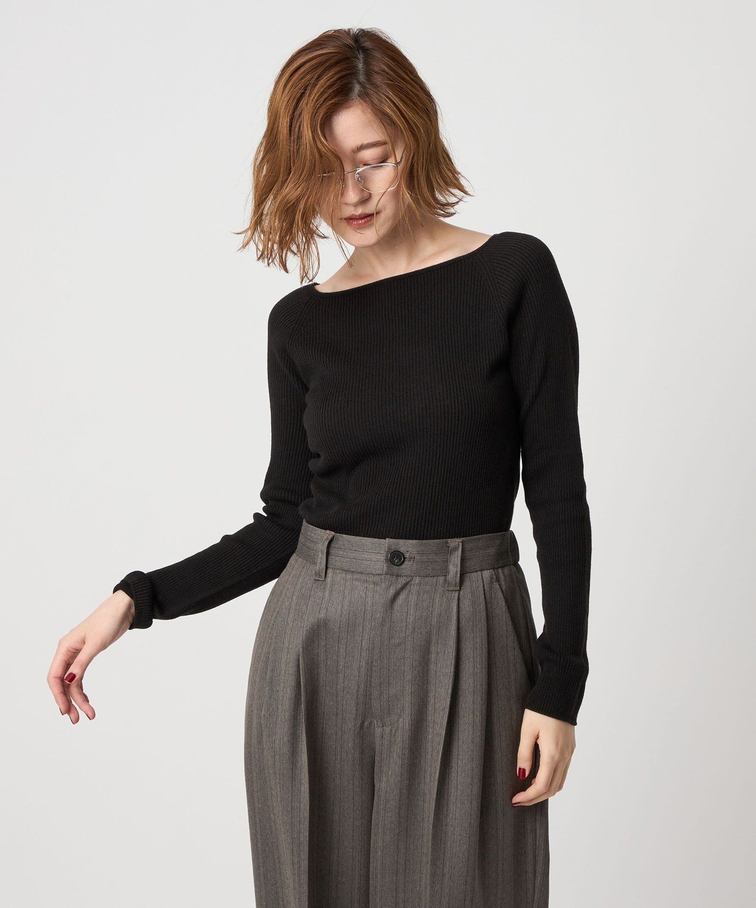 【ユナイテッドアローズ/UNITED ARROWS】のconte アゼ 2WAY ボートネックニット インテリア・キッズ・メンズ・レディースファッション・服の通販 founy(ファニー) ファッション Fashion レディースファッション Fashion for Women トップス・カットソー Cut & Sew Tops ニット Knit Tops & Sweaters デコルテ Décolleté, Neckline フィット Fit, Slim Fit ホールガーメント WholeGarment, Seamless Knit リブニット Rib Knit, Ribbed Knit BLACK|ID: prp329100004802429 ipo3291000000034842776