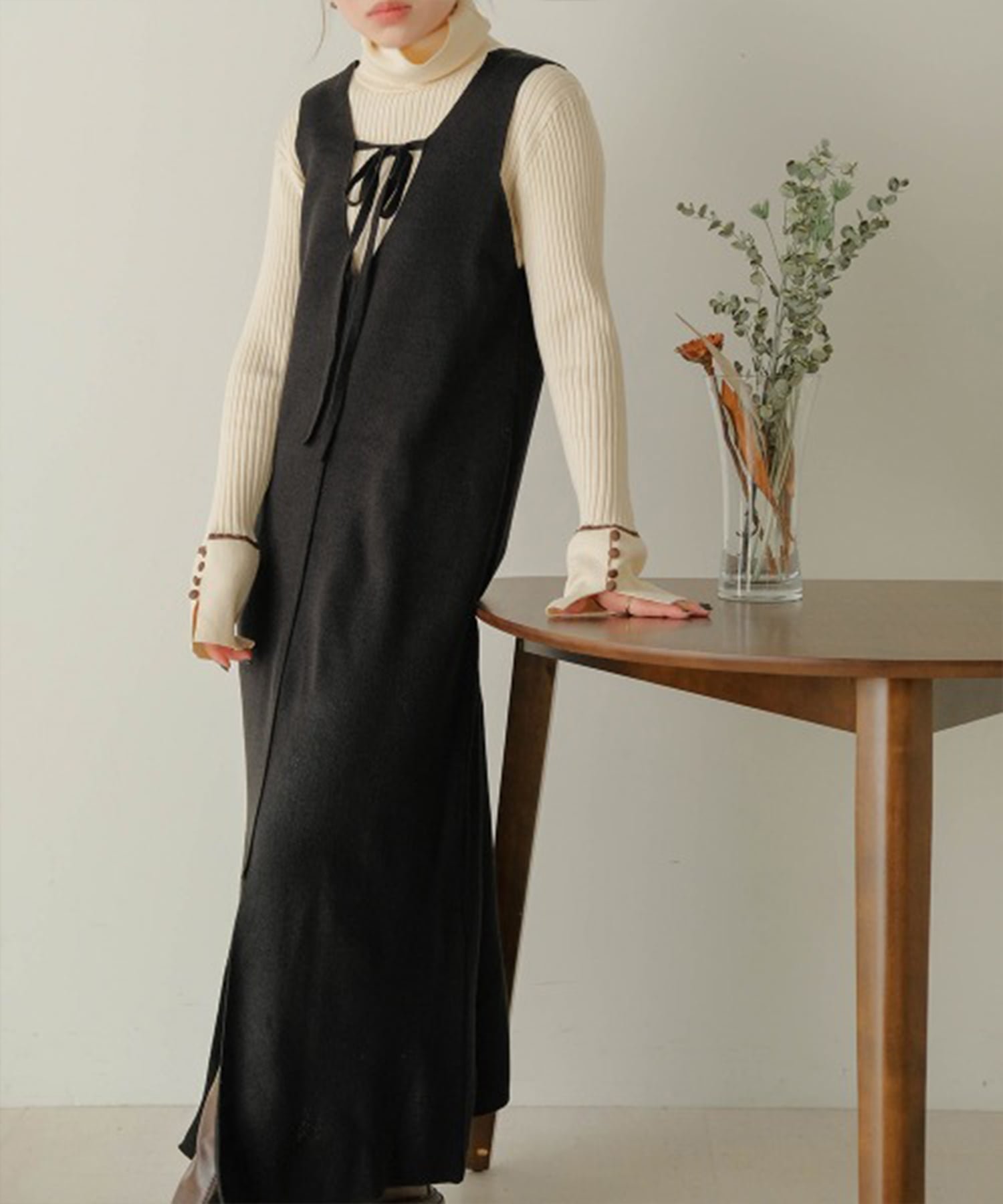 【バブ ブージュルード/Bab Bou Jeloud】の前後2WAYニットジャンパーワンピース インテリア・キッズ・メンズ・レディースファッション・服の通販 founy(ファニー) ファッション Fashion レディースファッション Fashion for Women ワンピース Dresses インナー Innerwear シンプル Simple, Minimal スマート Smart, Elegant スリーブ Sleeve, Long Sleeve / Short Sleeve タートルネック Turtleneck, High Neck チェック Check, Plaid, Tartan トレンド Trend, Trending Now フレア Flare, Flared フロント Front, Front Design ベーシック Basic, Essential ペチコート Petticoat, Underskirt リボン Ribbon, Bow ワンポイント One Point, Statement Accent 再入荷 Restock / Back in Stock おすすめ Recommended / Our Picks BLACK|ID: prp329100004802432 ipo3291000000034842799