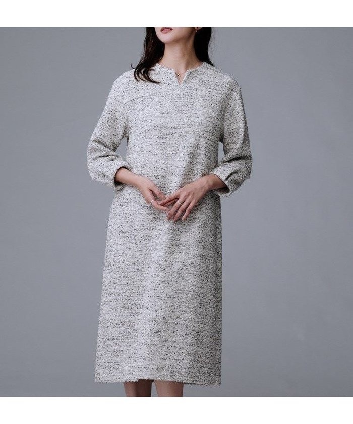 【アンタイトル/UNTITLED】の【洗える/ストレッチ】ツイードジャージワンピース インテリア・キッズ・メンズ・レディースファッション・服の通販 founy(ファニー) https://founy.com/ ファッション Fashion レディースファッション Fashion for Women ワンピース Dresses おすすめ Recommended / Our Picks ウォーム Warm Fabric エレガント 上品 Elegant ストレッチ Stretch, Stretchy Fabric スマート Smart, Elegant ツイード Twill, Twill Weave ポケット Pocket, Pocket Detail モコモコ Fuzzy, Fluffy リラックス Relax, Relaxed Fit 洗える Machine Washable |ID: prp329100004802447 ipo3291000000035162861