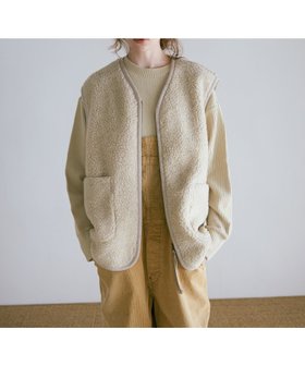 【アールエヌエーエヌ/RNA-N】のV0169 ウールボアベスト 人気、トレンドファッション・服の通販 founy(ファニー) ファッション Fashion レディースファッション Fashion for Women アウター Coat / Outerwear Collection トップス・カットソー Cut & Sew Tops ベスト&ジレ / 重ね着スタイル Vests & Gilets おすすめ Recommended / Our Picks コンパクト Compact, Small Size バランス Balance, Style Balance ブルゾン Blouson, Bomber Jacket ベスト Vest, Waistcoat ポケット Pocket, Pocket Detail メランジ Melange, Mixed Yarn 秋 Autumn 羽織 Haori, Light Jacket |ID:prp329100004802448