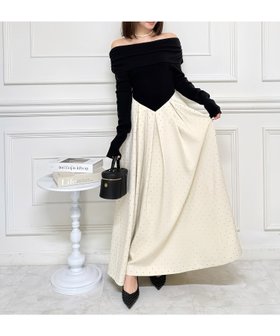 【ロイヤルパーティー/ROYAL PARTY】のオフショルギャザードットフレアドッキングワンピース 人気、トレンドファッション・服の通販 founy(ファニー) ファッション Fashion レディースファッション Fashion for Women ワンピース Dresses ギャザー Gathered, Ruffled ドッキング Docking, Mixed Material ドット Polka Dot, Dot Pattern フレア Flare, Flared エレガント 上品 Elegant |ID:prp329100004802485