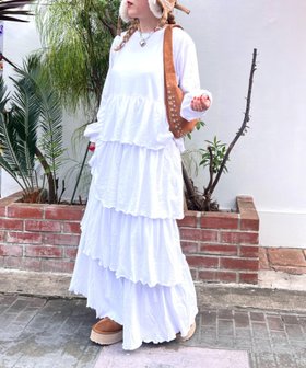 【パルグループ/PAL GROUP】の【w closet】ティアードカットワンピース 人気、トレンドファッション・服の通販 founy(ファニー) ファッション Fashion レディースファッション Fashion for Women ワンピース Dresses おすすめ Recommended / Our Picks アクセサリー Fashion Accessories シンプル Simple, Minimal ティアードワンピース Tiered Dress, Flared Dress エレガント 上品 Elegant 再入荷 Restock / Back in Stock |ID:prp329100004802494