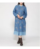 【スーパーハッカ/SUPER HAKKA】のライトオンスデニム ローズスケッチ刺繍ワンピース(前開き) 人気、トレンドファッション・服の通販 founy(ファニー) ファッション Fashion レディースファッション Fashion for Women ワンピース Dresses おすすめ Recommended / Our Picks ティアード Tiered, Tiered Style ハンド Hand, Handmade ポケット Pocket, Pocket Detail ローズ Rose, Rose Motif 羽織 Haori, Light Jacket thumbnail ブルー|ID: prp329100004802509 ipo3291000000034843304