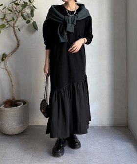 【ドゥドゥ/DouDou】の【再追加!/WEB限定】異素材切替ニットワンピース 人気、トレンドファッション・服の通販 founy(ファニー) ファッション Fashion レディースファッション Fashion for Women ワンピース Dresses ニットワンピース Knit Dresses 切替 Switching, Contrast Panel スマート Smart, Elegant フォルム Silhouette, Form フレア Flare, Flared A/W・秋冬 Autumn/Winter 冬 Winter / This Winter 再入荷 Restock / Back in Stock 2025年 2025 2025-2026秋冬・A/W Autumn/Winter 2025–26 AW25–26 |ID:prp329100004802511