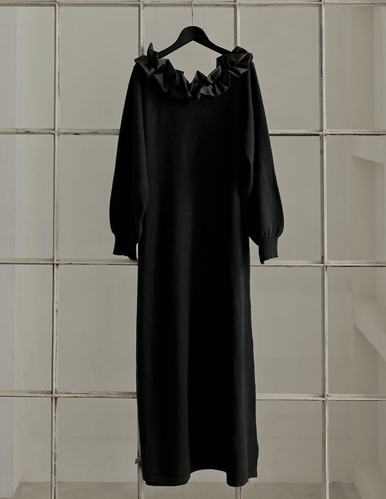 【リエディ/Re:EDIT】のフリルボートネックニットワンピース 人気、トレンドファッション・服の通販 founy(ファニー) ファッション Fashion レディースファッション Fashion for Women ワンピース Dresses ニットワンピース Knit Dresses コンパクト Compact, Small Size タフタ Taffeta, Structured Fabric デコルテ Décolleté, Neckline バランス Balance, Style Balance フリル Frill, Ruffle ロング Long, Long-Length おすすめ Recommended / Our Picks エレガント 上品 Elegant 年末年始 Year-end and New Year Holidays クリスマス X'mas Christmas / X'mas other-1|ID: prp329100004802512 ipo3291000000034843315