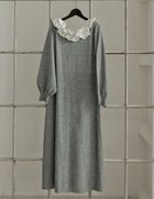 【リエディ/Re:EDIT】のフリルボートネックニットワンピース 人気、トレンドファッション・服の通販 founy(ファニー) ファッション Fashion レディースファッション Fashion for Women ワンピース Dresses ニットワンピース Knit Dresses コンパクト Compact, Small Size タフタ Taffeta, Structured Fabric デコルテ Décolleté, Neckline バランス Balance, Style Balance フリル Frill, Ruffle ロング Long, Long-Length おすすめ Recommended / Our Picks エレガント 上品 Elegant 年末年始 Year-end and New Year Holidays クリスマス X'mas Christmas / X'mas thumbnail グレー|ID: prp329100004802512 ipo3291000000034843317