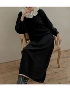 【リエディ/Re:EDIT】のフリルボートネックニットワンピース 人気、トレンドファッション・服の通販 founy(ファニー) ファッション Fashion レディースファッション Fashion for Women ワンピース Dresses ニットワンピース Knit Dresses コンパクト Compact, Small Size タフタ Taffeta, Structured Fabric デコルテ Décolleté, Neckline バランス Balance, Style Balance フリル Frill, Ruffle ロング Long, Long-Length おすすめ Recommended / Our Picks エレガント 上品 Elegant 年末年始 Year-end and New Year Holidays クリスマス X'mas Christmas / X'mas thumbnail ブラック配色|ID: prp329100004802512 ipo3291000000034843318