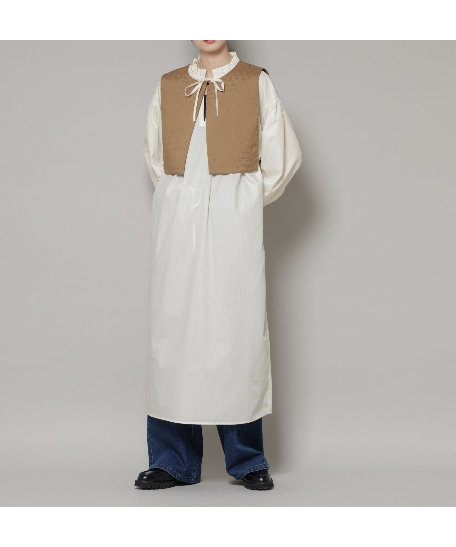 【ナノ ユニバース/nano universe】のキルティングベスト×ギャザーワンピース アンサンブルセット インテリア・キッズ・メンズ・レディースファッション・服の通販 founy(ファニー) ファッション Fashion レディースファッション Fashion for Women アウター Coat / Outerwear Collection アンサンブル Ensemble Set カットソー Cut and Sewn Top キルティング Quilted, Quilting ギャザー Gathered, Ruffled スリーブ Sleeve, Long Sleeve / Short Sleeve セットアップ Set-Up, Coordinated Outfit ベスト Vest, Waistcoat ベーシック Basic, Essential リボン Ribbon, Bow アウトレット Outlet / Clearance 2026年 2026 L.ブラウン1|ID: prp329100004802532 ipo3291000000034843448