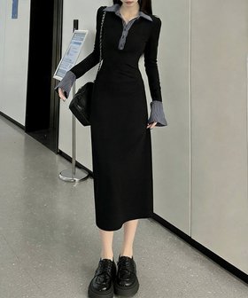【ミニミニストア/miniministore】のポロ衿ロングワンピースハーフボタンワンピ 人気、トレンドファッション・服の通販 founy(ファニー) ファッション Fashion レディースファッション Fashion for Women ワンピース Dresses インナー Innerwear スリム Slim, Slim Fit 長袖 Long Sleeve, Full Sleeve ハーフ Half, Half-Length リブニット Rib Knit, Ribbed Knit ロング Long, Long-Length A/W・秋冬 Autumn/Winter |ID:prp329100004802563