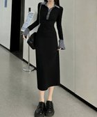 【ミニミニストア/miniministore】のポロ衿ロングワンピースハーフボタンワンピ ブラック|ID: prp329100004802563 ipo3291000000034843579
