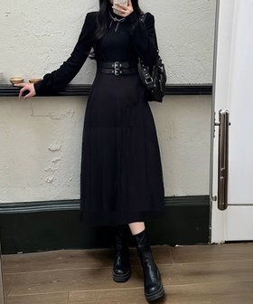 【ミニミニストア/miniministore】のベルト飾りロングワンピースウエストマーク 人気、トレンドファッション・服の通販 founy(ファニー) ファッション Fashion レディースファッション Fashion for Women ワンピース Dresses ベルト&ウエストマーク Belts & Waist Accessories インナー Innerwear ジャケット Jacket, Outerwear 長袖 Long Sleeve, Full Sleeve フレア Flare, Flared 無地 Plain, Solid Color ロング Long, Long-Length エレガント 上品 Elegant |ID:prp329100004802564