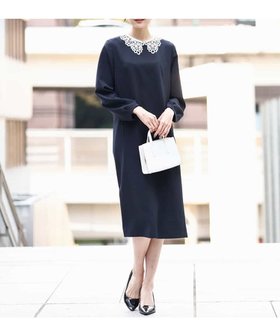 【エムケイ ミッシェルクラン/MK MICHEL KLEIN】のレース衿付きサックワンピース/防シワ/洗える 人気、トレンドファッション・服の通販 founy(ファニー) ファッション Fashion レディースファッション Fashion for Women ワンピース Dresses おすすめ Recommended / Our Picks なめらか Smooth, Silky Texture シンプル Simple, Minimal ストレッチ Stretch, Stretchy Fabric セレモニー Ceremony トレンド Trend, Trending Now レース Lace, Lace Fabric ビジネス 仕事 通勤 Business / Work / Commuting 入学式 Entrance Ceremony 冬 Winter / This Winter 卒業式 Graduation Ceremony 夏 Summer 春 Spring 洗える Machine Washable 秋 Autumn |ID:prp329100004802579