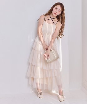 【ナイスクラップ/NICE CLAUP】の【WEB限定リバイバル】ティアードチュールワンピース 人気、トレンドファッション・服の通販 founy(ファニー) ファッション Fashion レディースファッション Fashion for Women ワンピース Dresses おすすめ Recommended / Our Picks カーディガン Cardigan, Knitwear シャーリング Shirring, Ruched ショート Short, Short Length ジャケット Jacket, Outerwear チュール Tulip, Tulip Motif ティアードワンピース Tiered Dress, Flared Dress バランス Balance, Style Balance フリル Frill, Ruffle |ID:prp329100004802596