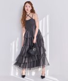 【ナイスクラップ/NICE CLAUP】の【WEB限定リバイバル】ティアードチュールワンピース チャコールグレー|ID: prp329100004802596 ipo3291000000035161211