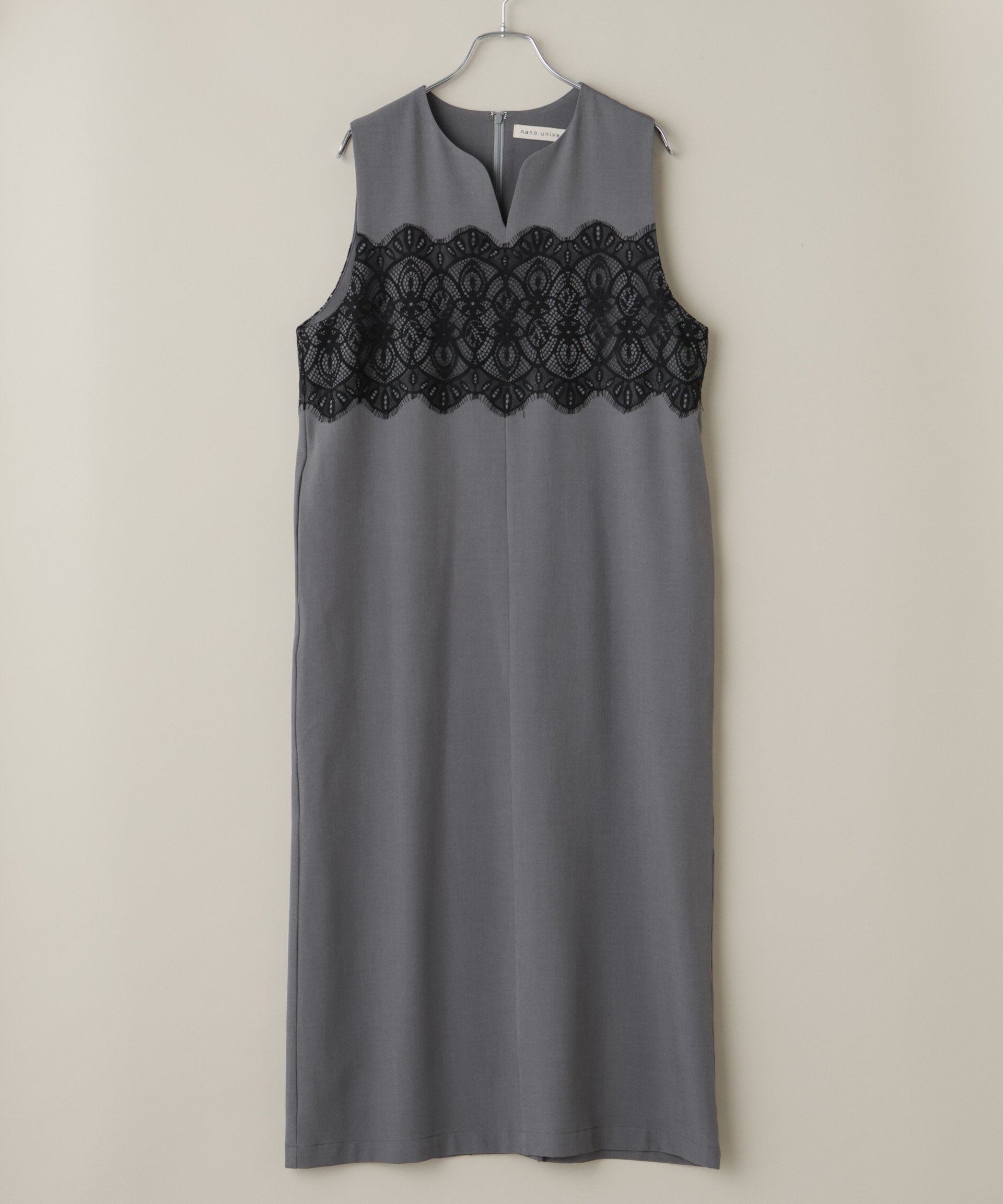 【ナノ ユニバース/nano universe】のレース切り替えノースリーブワンピース インテリア・キッズ・メンズ・レディースファッション・服の通販 founy(ファニー) ファッション Fashion レディースファッション Fashion for Women ワンピース Dresses アクセサリー Fashion Accessories ウォッシャブル Machine Washable オケージョン Occasion Wear カーディガン Cardigan, Knitwear シンプル Simple, Minimal ジャケット Jacket, Outerwear ストレート Straight, Straight Cut ノースリーブ Sleeveless, No-Sleeve レース Lace, Lace Fabric アウトレット Outlet / Clearance エレガント 上品 Elegant ビジネス 仕事 通勤 Business / Work / Commuting 2026年 2026 グレー|ID: prp329100004802600 ipo3291000000034844017