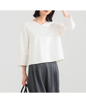 【デミルクス ビームス/Demi-Luxe BEAMS】の【1/9新規値下げ】レーヨン ナイロン ポンチ Vネック プルオーバー 人気、トレンドファッション・服の通販 founy(ファニー) ファッション Fashion レディースファッション Fashion for Women トップス・カットソー Cut & Sew Tops カジュアルプルオーバー・ニットトップス Pullovers & Knit Tops / Casual Pullovers Vネックトップス V-Neck Tops / V-Cut Neckline Shirts シンプル Simple, Minimal セットアップ Set-Up, Coordinated Outfit エレガント 上品 Elegant |ID:prp329100004802614