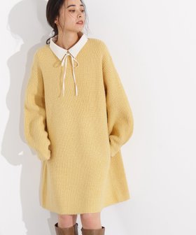 【エヌ ナチュラルビューティーベーシック/N.Natural Beauty basic】の襟付ミニニットワンピース 人気、トレンドファッション・服の通販 founy(ファニー) ファッション Fashion レディースファッション Fashion for Women ワンピース Dresses ニットワンピース Knit Dresses おすすめ Recommended / Our Picks トレンド Trend, Trending Now ミドル Middle Length, Mid Height リラックス Relax, Relaxed Fit 畦 Ribbed Knit |ID:prp329100004802638