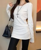 【ミニミニストア/miniministore】のロングTシャツ 重ね着フィットカットソー ホワイト*綿素材|ID: prp329100004802683 ipo3291000000035139230