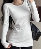 【ミニミニストア/miniministore】のロングTシャツ 重ね着フィットカットソー ホワイト*デロン素材|ID: prp329100004802683 ipo3291000000035139237