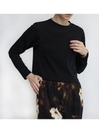 【ラシュッド/LASUD】のグロッシーロングスリーブカットソー 人気、トレンドファッション・服の通販 founy(ファニー) ファッション Fashion レディースファッション Fashion for Women トップス・カットソー Cut & Sew Tops カットソー・ベーシックTシャツ Cut-and-Sewn Tops / Stretch Tees & Basics インナー Innerwear カットソー Cut and Sewn Top シアー Sheer, See-Through ベーシック Basic, Essential ミックス Mix, Mixed Style エレガント 上品 Elegant thumbnail ブラック|ID: prp329100004802685 ipo3291000000034844916