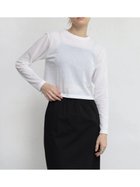 【ラシュッド/LASUD】のグロッシーロングスリーブカットソー 人気、トレンドファッション・服の通販 founy(ファニー) ファッション Fashion レディースファッション Fashion for Women トップス・カットソー Cut & Sew Tops カットソー・ベーシックTシャツ Cut-and-Sewn Tops / Stretch Tees & Basics インナー Innerwear カットソー Cut and Sewn Top シアー Sheer, See-Through ベーシック Basic, Essential ミックス Mix, Mixed Style エレガント 上品 Elegant thumbnail ホワイト|ID: prp329100004802685 ipo3291000000034844918