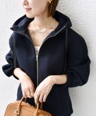 【シップス フォー ウィメン/SHIPS】の【WEB限定】 手洗い可能 ダンボール ダブルジップ フーディー 1 ネイビー|ID: prp329100004802895 ipo3291000000034846776